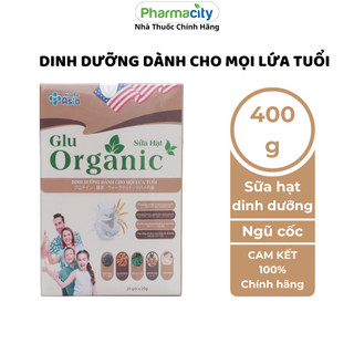 Sữa hạt dinh dưỡng Glu Organic, Bổ Sung Canxi, Ngừa Thoái Hóa, Tăng Đề Kháng Japa Kids chính hãng 400g