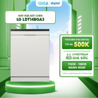 Máy rửa bát chén lg ldt14bga3 màu be - sức chứa 14 bộ chén đĩa - 10 chế độ rửa đa dạng