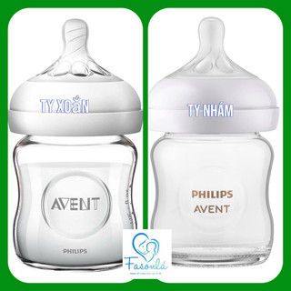 BÌNH SỮA THUỶ TINH AVENT 120 240ml ( tuỳ chọn size núm )