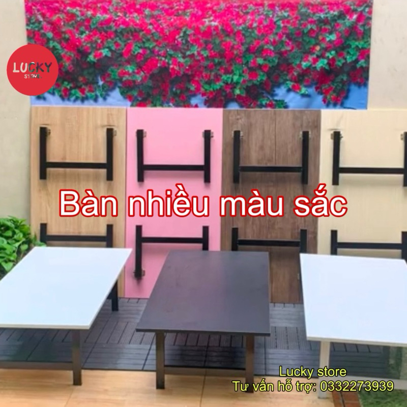 Bàn làm việc chân xếp ,gấp gọn, Ngồi bệt khung sắt dày liên kết chắc chắn, mặt bàn mdf phủ melamin chống xước 100% | BigBuy360 - bigbuy360.vn