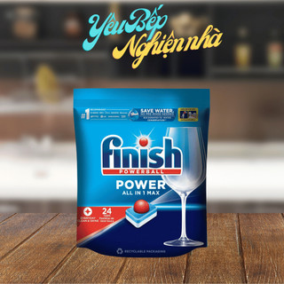 [HCM] Viên rửa chén bát Finish cao cấp All In One Max 24v viên Finish EU