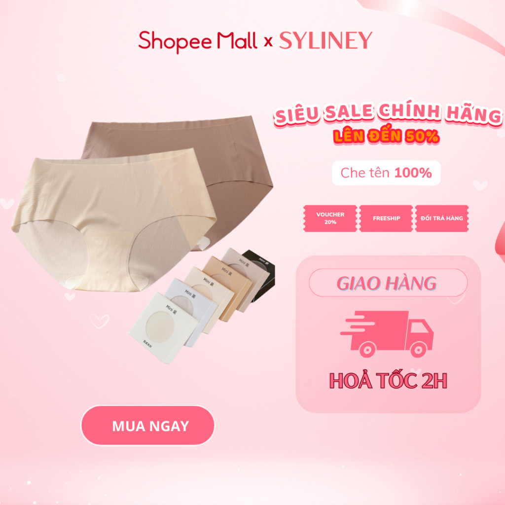 Quần Lót Su Thạch Kháng Khuẩn Không Đường May Syliney, quần lót nữ tàng hình Q3