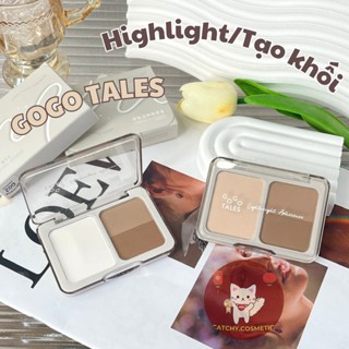 [GOGO TALES] Phấn Tạo Khối GOGO TALES 2 Ô Kèm Highlight Vỏ Trong 9g Mịn Lì Tạo Khối Mũi 3D (GT710)