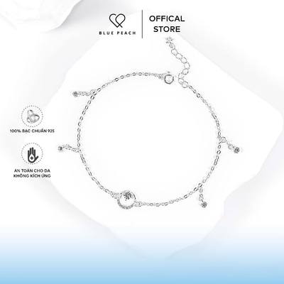 Lắc Chân Bạc 925 Blue Peach LC Diamond In Circle V2 LC284