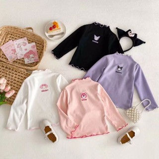 Áo giữ nhiệt cho bé gái, áo cổ lọ dài tay mặc mua thu đông chất mềm siêu co giãn MD3332 - Jumping Beans