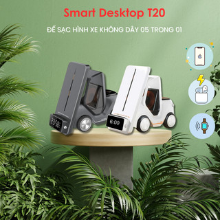 Đế Sạc Không Dây Điện Thoại Tai Nghe Đồng Hồ 05 trong 01 - Hình Xe Nâng T20