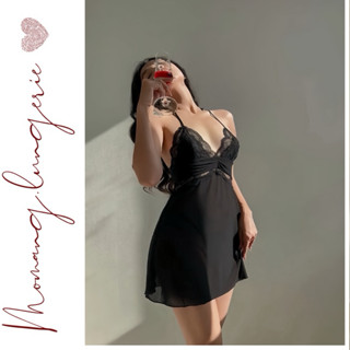 V033 Váy Ngủ Nữ Sexy Mơ Màng Dây Lưng, Váy Ngủ Trơn Không Gọng, Không Mút Phong Cách Gợi Cảm Quyến Rũ