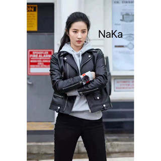 Áo khoác da nữ dáng Biker gay kéo khoá hàng cao cấp mẫu mới HTPA - NaKa-Luxury