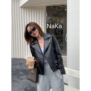 Áo khoác da nữ Biker tay khoá HTPA-NaKa-Luxury hàng cao cấp