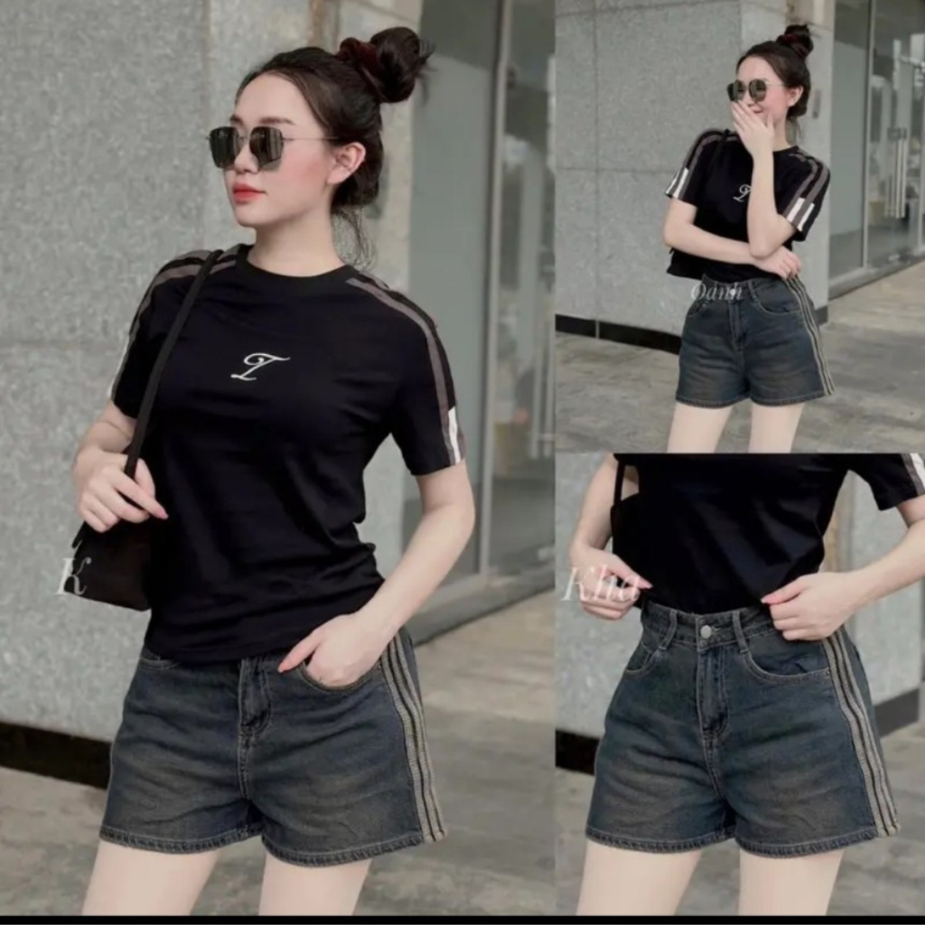 Quần Short Jean Nữ CENLILI Lưng Cao Form Chuẩn  QS01 Women Pants