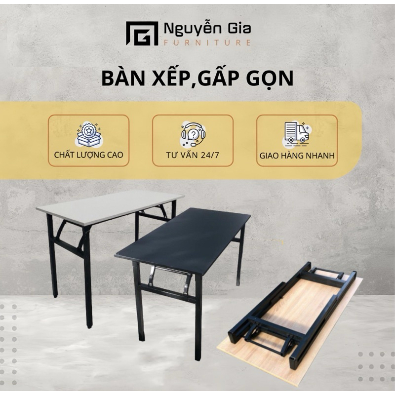 [HỎA TỐC HCM ĐÃ LẮP SẲN]- bàn làm việc gấp gọn, xếp lại được chắc chắn tiết kiệm diện tích | BigBuy360 - bigbuy360.vn