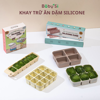 KHAY SILICONE TRỮ ĐÔNG ĐỒ ĂN DẶM , HỘP TRỮ THỨC ĂN CHO BÉ, HỘP ĐỰNG THỰC PHẨM, SMART BABIES SHOP