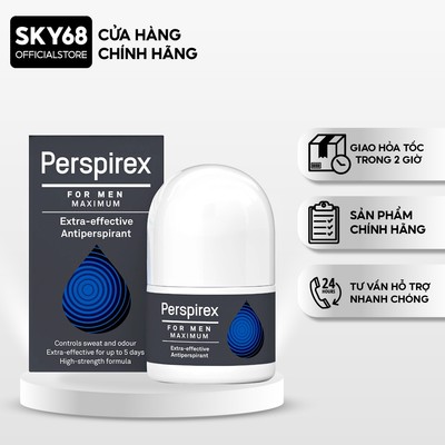 Lăn Khử Mùi Perspirex Dành Cho Nam Giới Loại Mạnh 20ml - FOR MEN MAXIMUM
