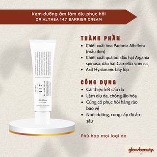 Kem dưỡng ẩm làm dịu phục hồi Dr.Althea 147 Barrier Cream 50ml