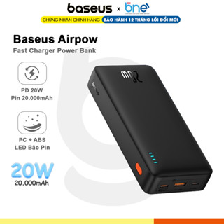 Sạc dự phòng 20000mAh 20W PD Baseus Airpow sạc nhanh 2 chiều TypeC Fast Charge Power Bank - BANIECOM