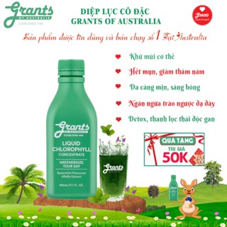 Nước diệp lục cô đặc Grants -Chai 500ml , Ngừa mụn, giảm thâm nám, ngừa trào ngược, sáng da - KOL
