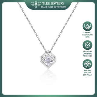 Dây chuyền bạc nữ TLEE mặt rubic mix dây hạt sợi mảnh TLEE JEWELRY D0196