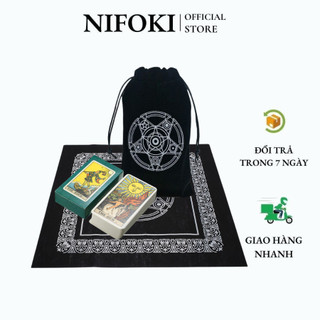 Combo Bộ Bài Tarot Bói Smith Waite Tarot và Túi Nhung Đựng Tarot và Khăn Trải Bàn Tarot