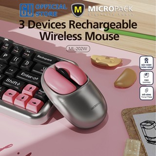 Chuột Không Dây MicroPack Lifestyle Dual Mode 2.4G + Bluetooth Wireless Mouse ML-202W Kèm 2 Phím Đổi Click Trái Phải