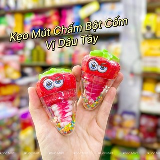 🍓 kẹo mút chấm bột cốm dâu tây 🍓