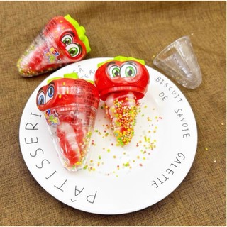 🍓 Kẹo Mút Chấm Bột Cốm Dâu Tây 🍓