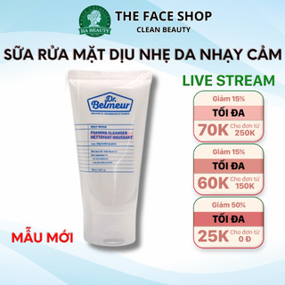 Sữa rửa mặt dịu nhẹ an toàn da nhạy cảm The Face Shop Dr Belmeur Daily Repair Foaming Cleanser 150ml sạch sâu ngừa mụn