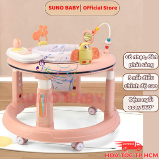 Xe tròn tập đi cho bé, CÓ ĐỒ CHƠI PIANO CÓ ĐÈN NHẠC, xe tập đi cho bé từ 6 - 24 tháng tuổi, SUNOBABY