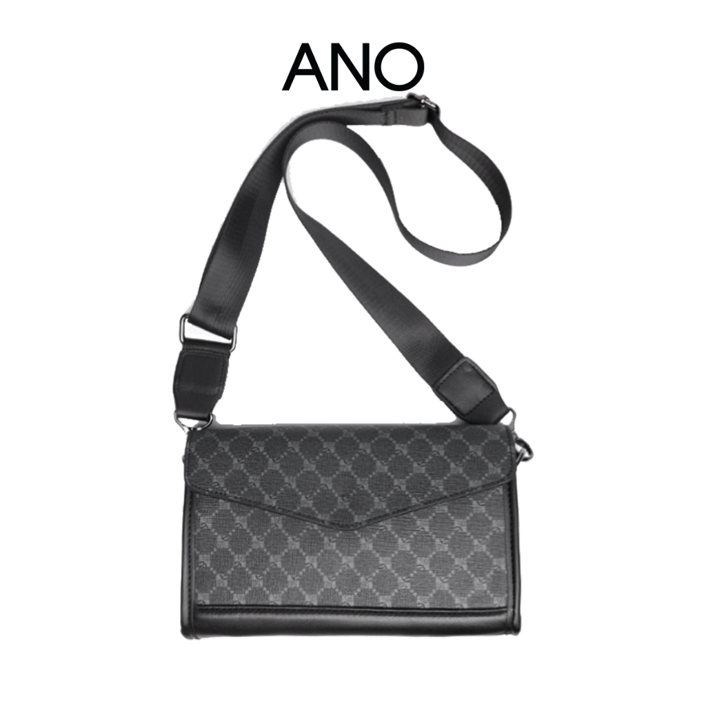 Túi đeo chéo nam ANO thiết kế họa tiết Monogram TC068