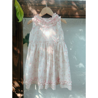 Đầm công chúa hoa nhí thô cotton Tây babycloset cho bé gái