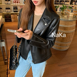 Áo khoác da nữ Biker tay kéo khoá mùa thu đông cao cấp HTPA.NaKa-Luxury