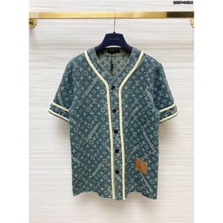 Áo Sơ mi nam LV họa tiết thêu cực nét tay ngắn phong cách trẻ trung chuẩn form