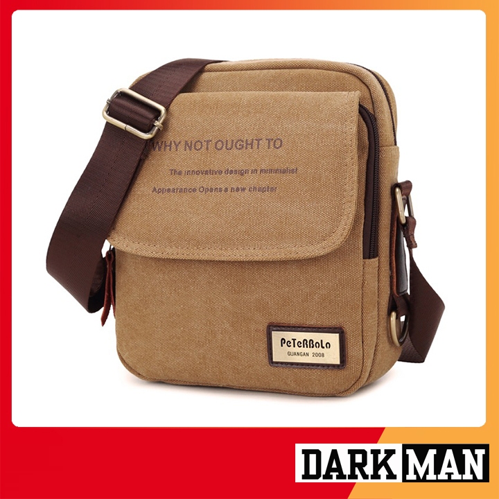 Túi đeo chéo nam vải bố nhiều ngăn TC054
