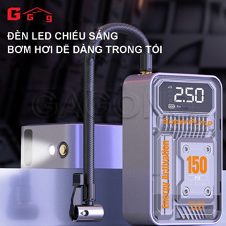 [Rẻ /HCM] Bơm lốp xe hơi đa năng mini công suất 120W áp suất 150 PSI cầm tay không dây nhỏ gọn