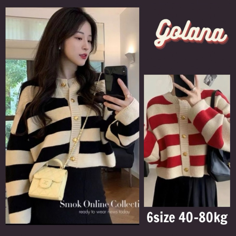 Áo khoác len Cardigan dệt kim crotop cổ tròn, Áo khoác nhẹ tay dài xinh xắn cho nữ Joyi (có bigsize)