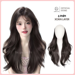 [BẢN NÂNG CẤP] Tóc giả Kẹp nối tóc 6 phím xoăn layer Hàn | Tóc giả Linh Tít