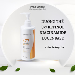 Sữa dưỡng thể 377 Niacinamide Retinol LUCENBASE dưỡng ẩm làm trắng da 250ml