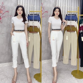[ROSACA] Quần Lở Baggy 8 TẤC Kaki Nữ Dày Dặn Đẹp, Giá Rẻ