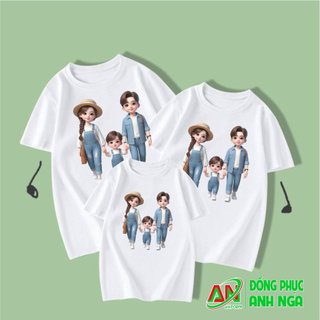 áo thun gia đình 3/4/5 người CHIBI đẹp chất vải mềm mịn giá sỉ