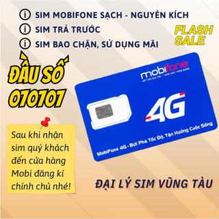 Sim Mobifone số đẹp đầu 070707, giá rẻ, đuôi số dễ nhớ, sim hợp phong thủy, nghe gọi, làm việc