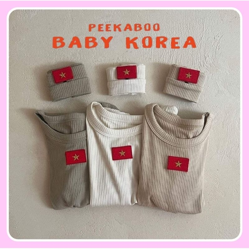BST QUỐC KỲ VIỆT NAM Peekaboo - Hàng chính hãng nội địa Hàn cho bé