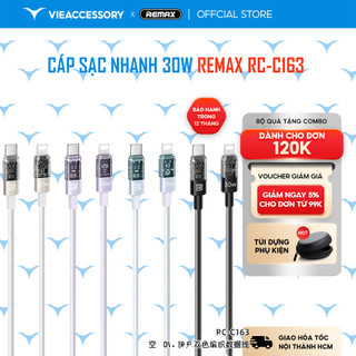 Cáp sạc nhanh 30W REMAX RC-C163 Cổng : Type C – I.P / Dài 1.2m.