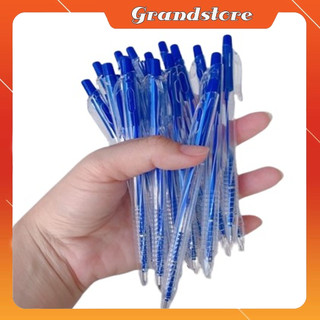 Combo 10 cây bút bi bấm mực xanh ngòi 0.7mm
