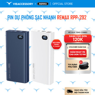Pin Dự Phòng Sạc Nhanh Remax RPP-292 20000mAh QC PD max 22.5W tích hợp màn hình LED