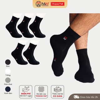 Hộp 5 đôi tất nam cổ cao công sở Cotton Organic MRM Manlywear -CM