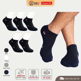 Hộp 5 đôi tất nam cổ ngắn MRM Manlywear sợi cotton mềm mịn thoáng mát - CM
