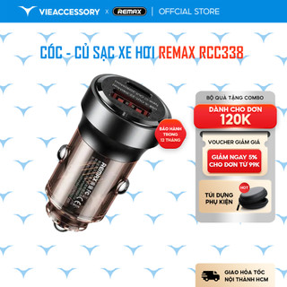 Cóc - Củ Sạc Xe Hơi Sạc Nhanh 30W Remax RCC338 1 Cổng Type-C PD, 1 Cổng Usb QC3.0