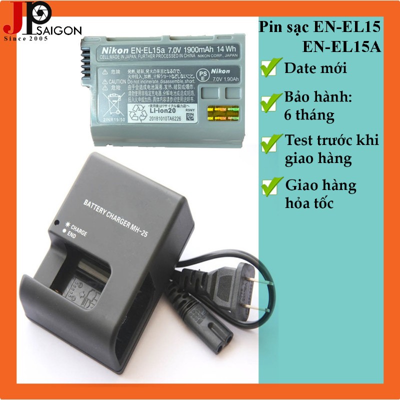 PIN SẠC THAY THẾ MÁY ẢNH NIKON EN-EL15/EN-EL15A