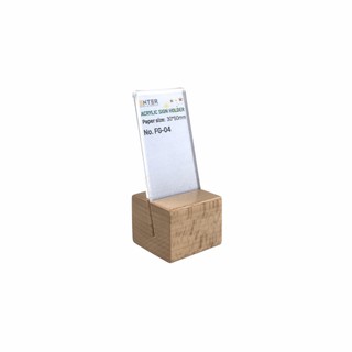 Kệ 1 mặt mica đế gỗ enter fg-04