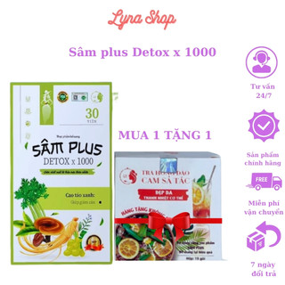  Kẹo giảm cân Sâm Plus Detox x 1000, giảm mỡ bụng, đốt chất béo, thải độc tố