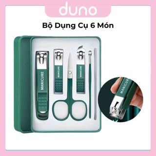 Bộ 6 món duno cắt tỉa móng tay, móng chân, 6 món làm nails đa năng